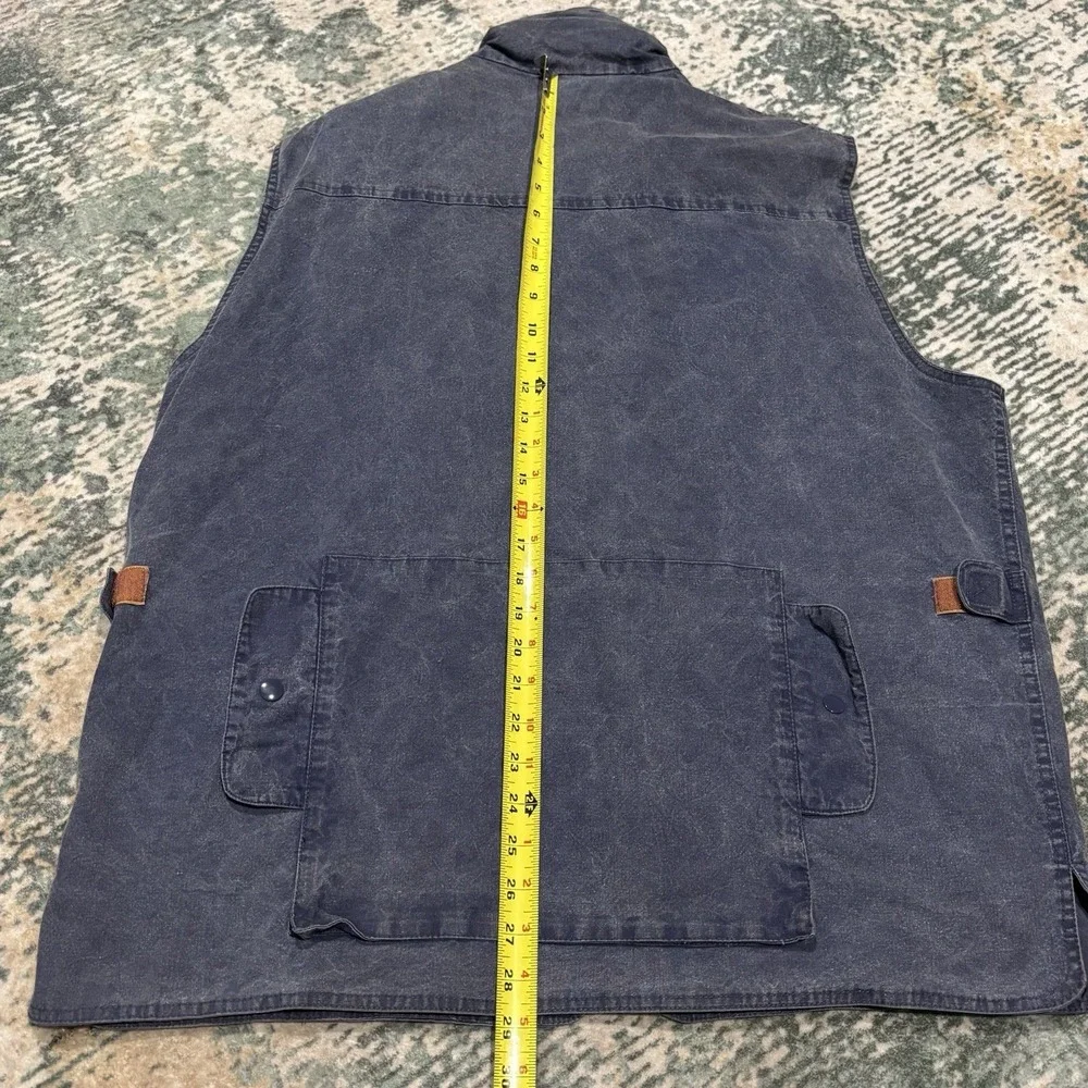 1980s Banana Republic Travel & Safari vest Blue Wash Wear XL